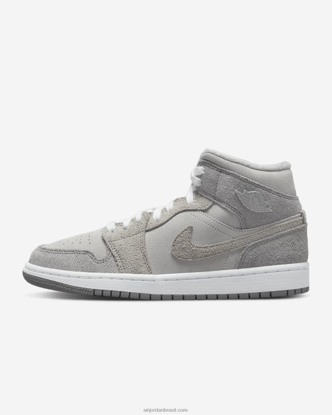 Mulheres Air Jordan 1 Mid Se 42484e219 Cinza Partícula/cinza Neutro/branco/cinza Universitário Air Jordan