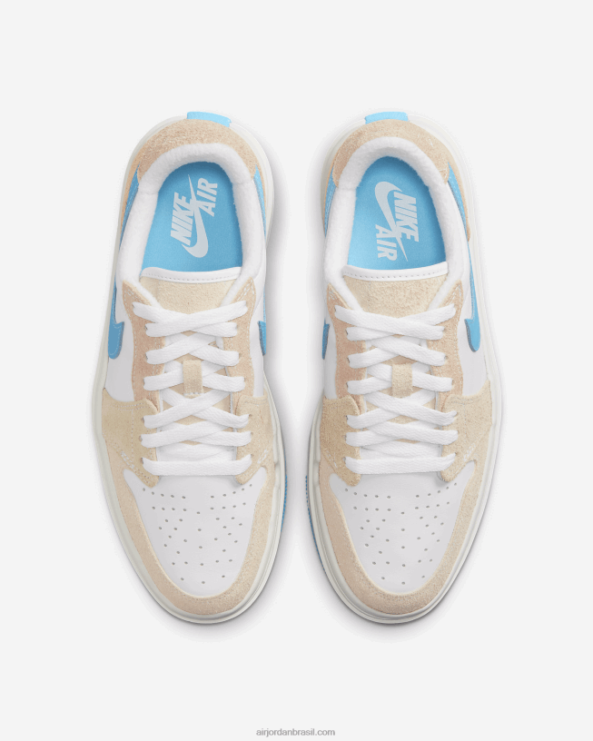 Mulheres Air Jordan 1 Elevar Baixo Se 42484e82 Branco/areia/verde Petróleo/azul Báltico Air Jordan