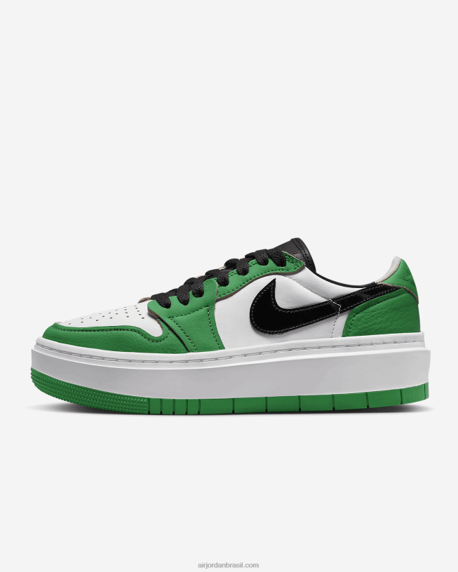 Mulheres Air Jordan 1 Elevar Baixo Se 42484e83 Sorte Verde/branco ônix/preto Air Jordan