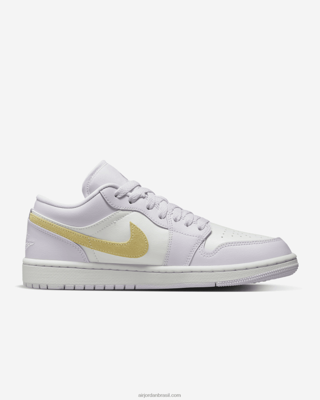 Mulheres Air Jordan 1 Baixo 42484e92 Mal Lavagem De Uva/branco/limão Air Jordan