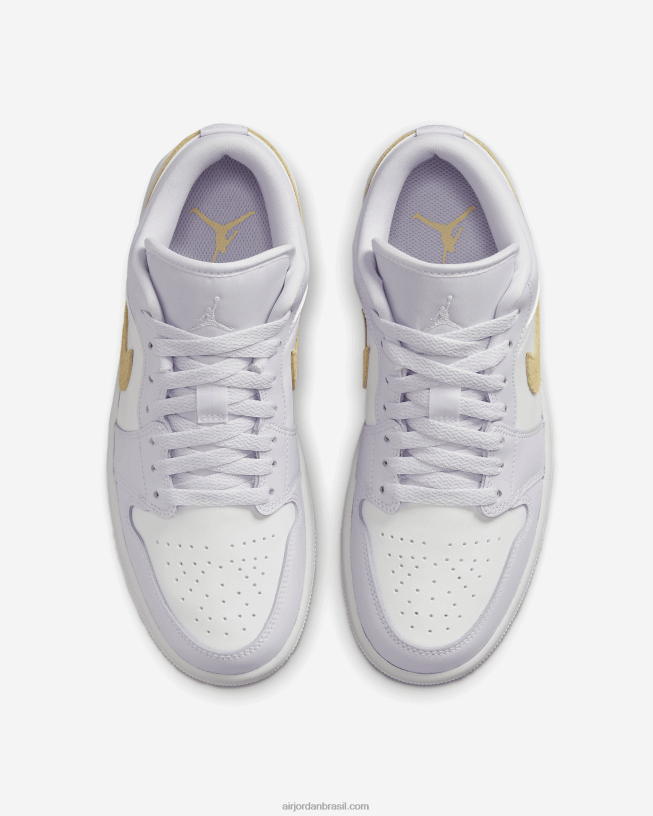 Mulheres Air Jordan 1 Baixo 42484e92 Mal Lavagem De Uva/branco/limão Air Jordan