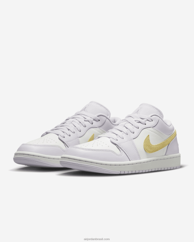 Mulheres Air Jordan 1 Baixo 42484e92 Mal Lavagem De Uva/branco/limão Air Jordan