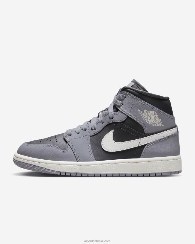 Mulheres Air Jordan 1 Miados 42484e139 Cinza Cimento/antracite/vela Air Jordan